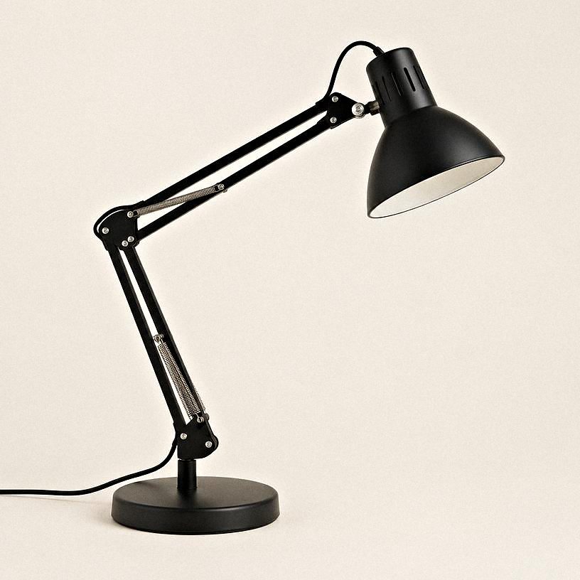 Desk Lamp — Matte black steel