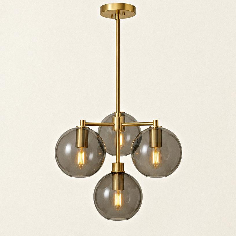 Alabaster Pendant — Alabaster, brass