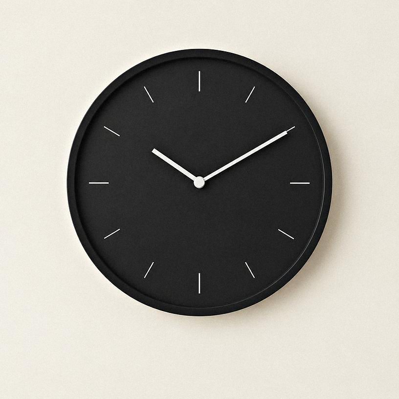 Clock — Powder-coated steel