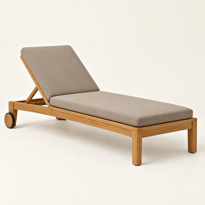 Sun Lounger — Teak